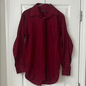 George Men's Burgundy Dress Shirt